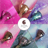 Emigel - Set of 6- Twilight Glitter UV Gel Polish